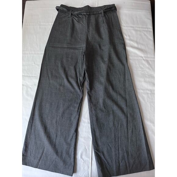 Robin Howe Women’s Gray Wool Blend Wide-leg Herringbone dress pants- size 12 - Picture 3 of 8